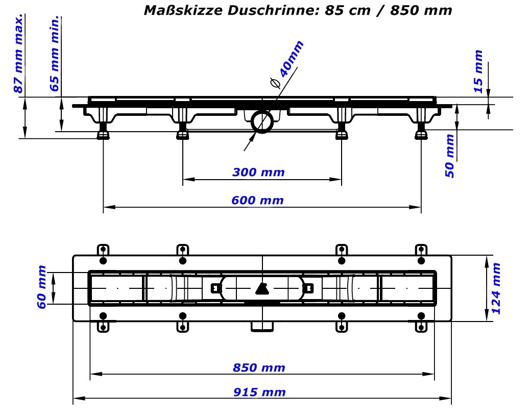 mch-square-duschrinne-85cm-edelstahl-flach-matt image 6