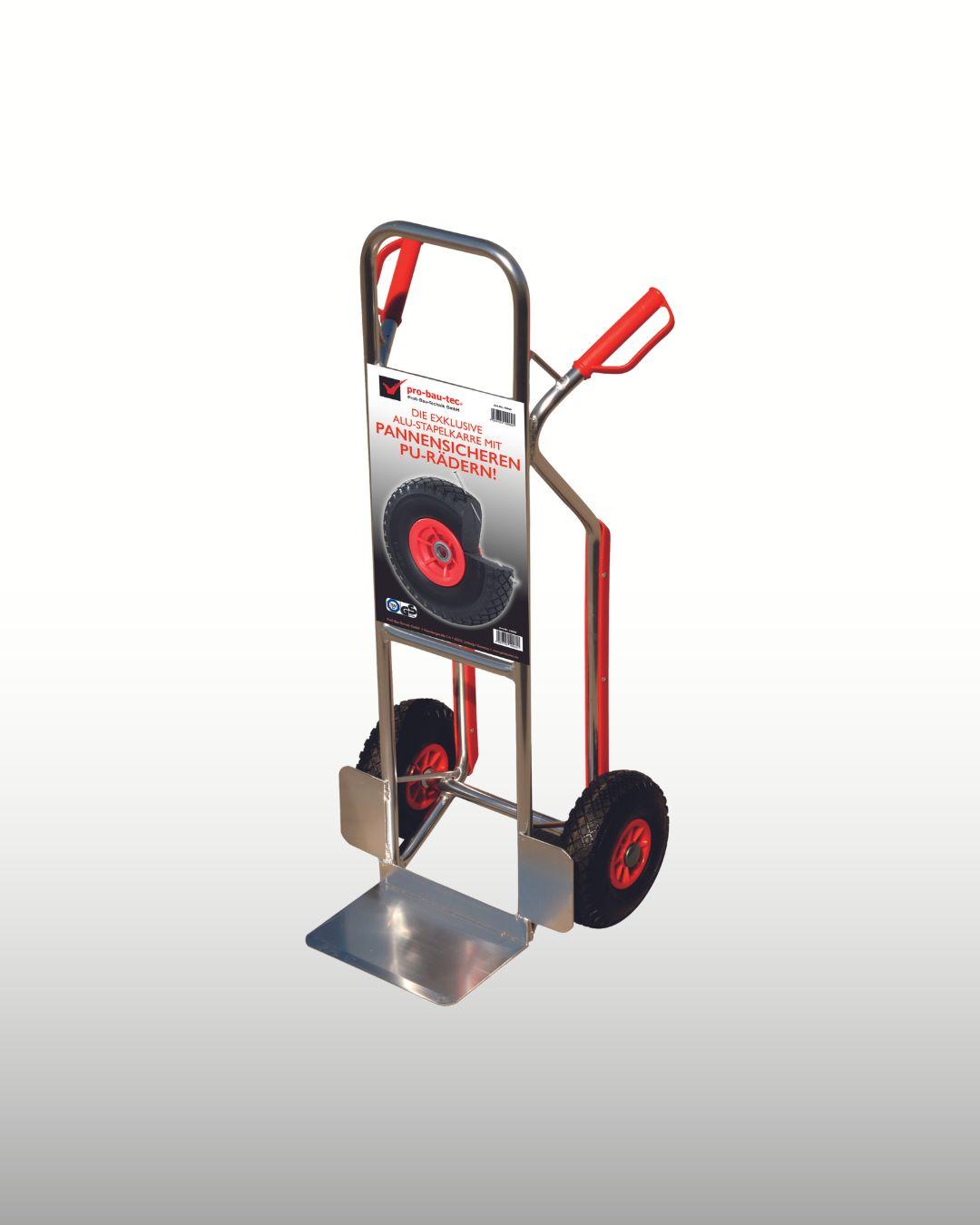 pro-bau-tec-10060-alu-stapelkarre-exklusiv-pu-150-kg image 1