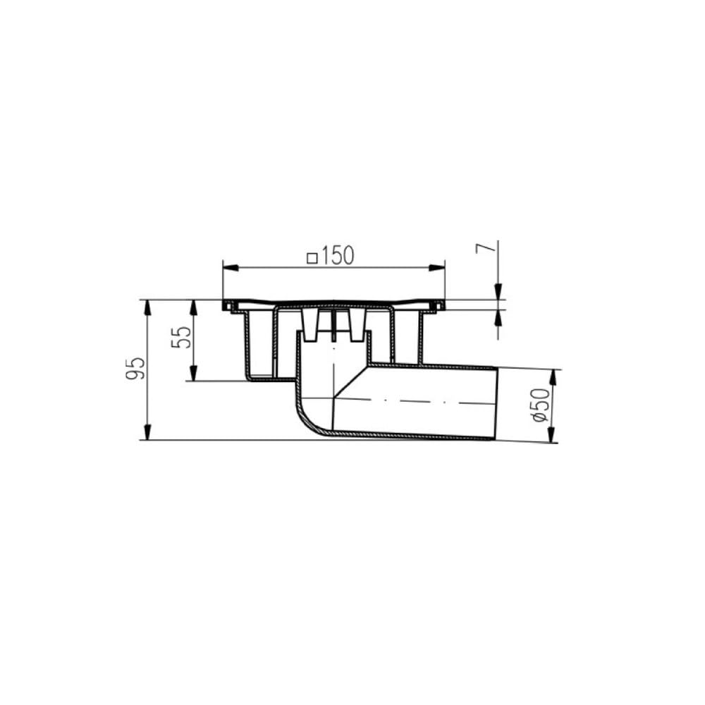 mch-326-p-duschablauf-bodenablauf-150x150-mm-dn50-kunststoff image 2
