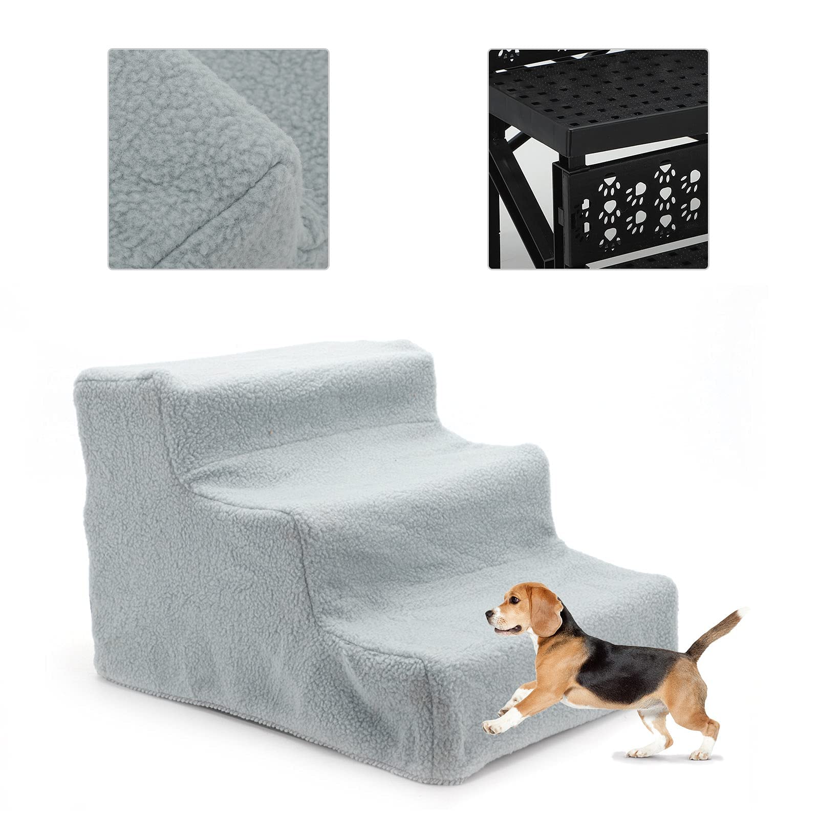 allright-hundetreppe-haustiertreppe-3-stufen-grau-45x36x31 image 6