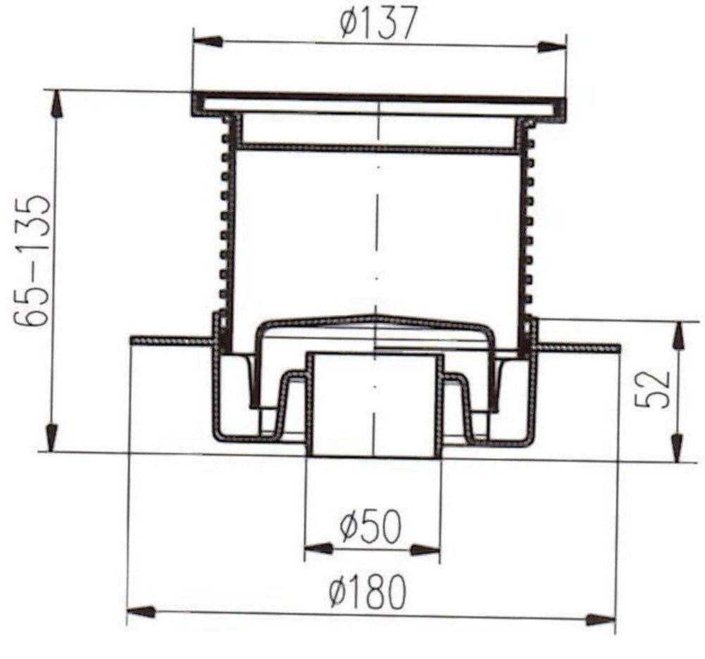 mch-430-duschablauf-rund-137-mm-dn-50-edelstahl image 2