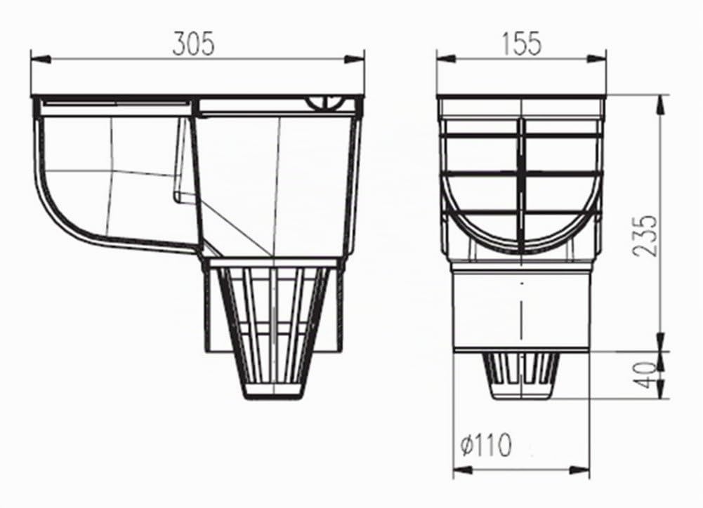 mch-325-a-regenrohrablauf-dn-110-dachrinnenablauf-grau image 2