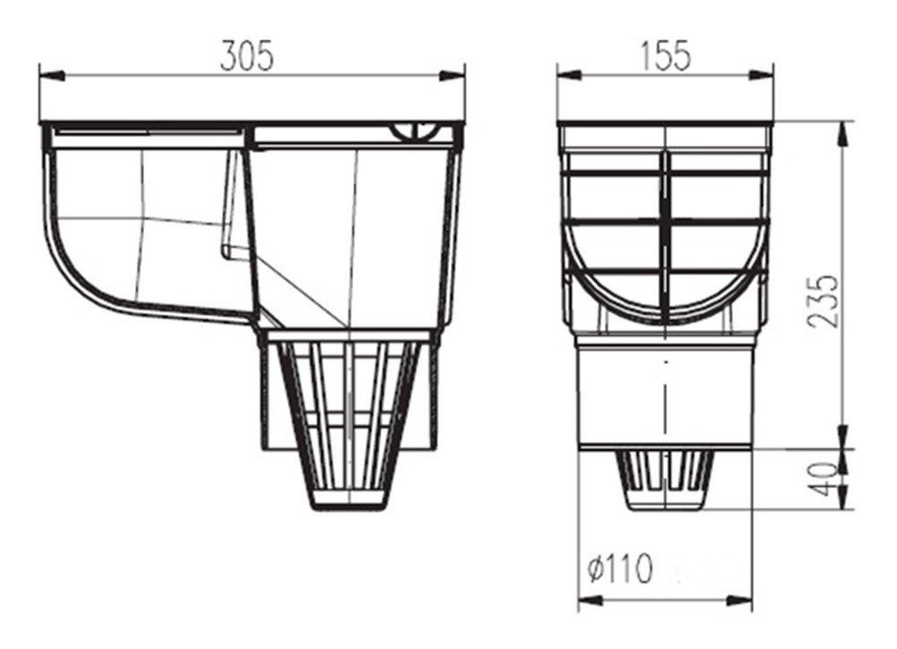 mch-325-a-regensinkkasten-dn-110-dachrinnenablauf-390-l-min image 3
