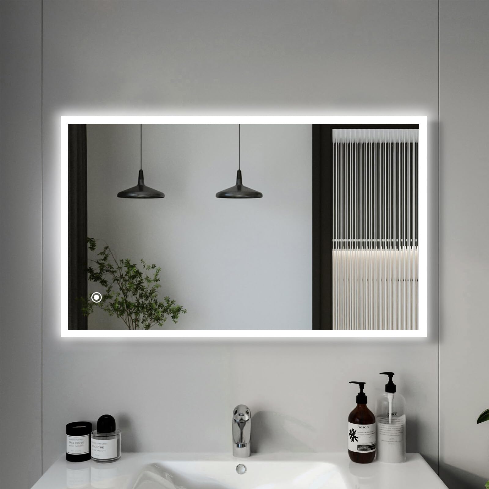 allright-led-badspiegel-beleuchtung-100x60-cm-dimmbar-3-farben image 1