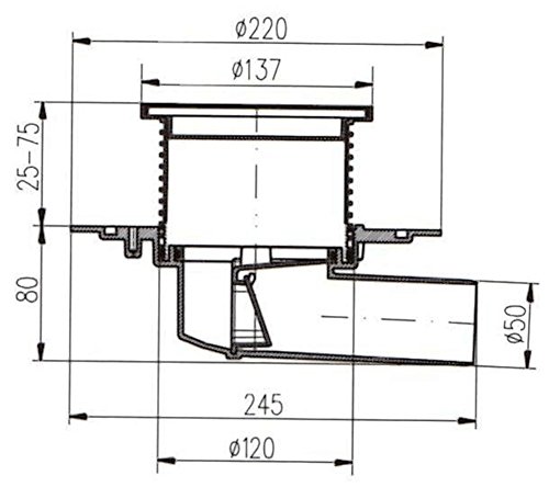 mch-floor-drains-duschablauf-381-d-rund-137mm-dn50 image 6