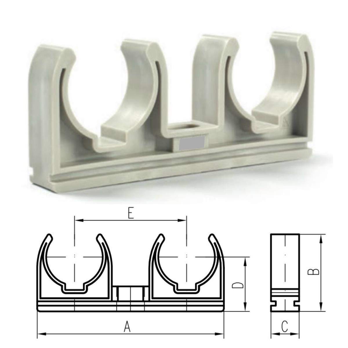 mch-doppel-rohrclip-25mm-rohrklemme-grau-50-st-ck image 1